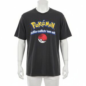 Pokemon Y2K Men's grey  t-shirt Size Large